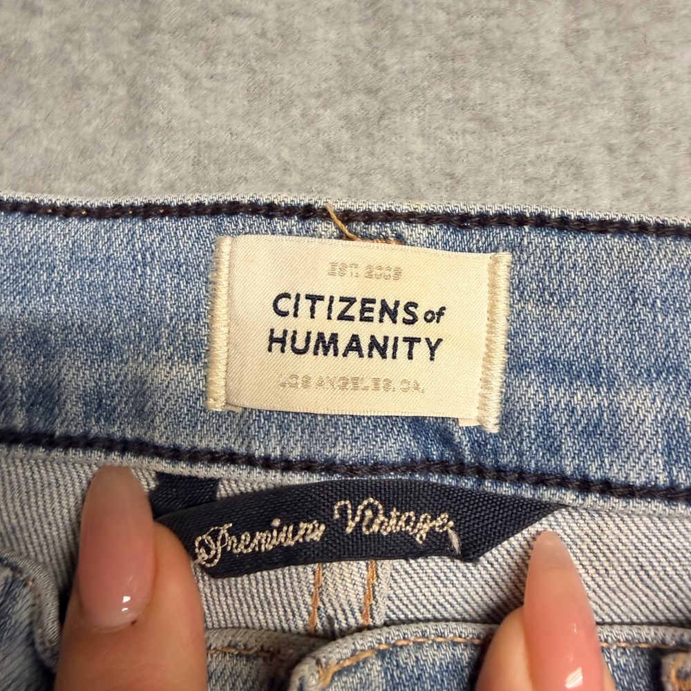 Citizens of Humanity Ella High Rise Straight Leg Jeans‎ Light Wash 24 Distressed - Picture 3 of 11
